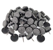 40pcs Furniture Felt Pad Heavy Duty Nail-on Chiar Slider Glide Pad Floor Prot...