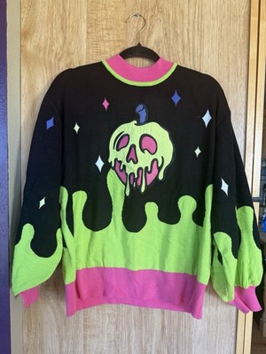 Disney Parks 2025 Her Universe Evil Queen Poison Apple Sweater Size Medium NWT