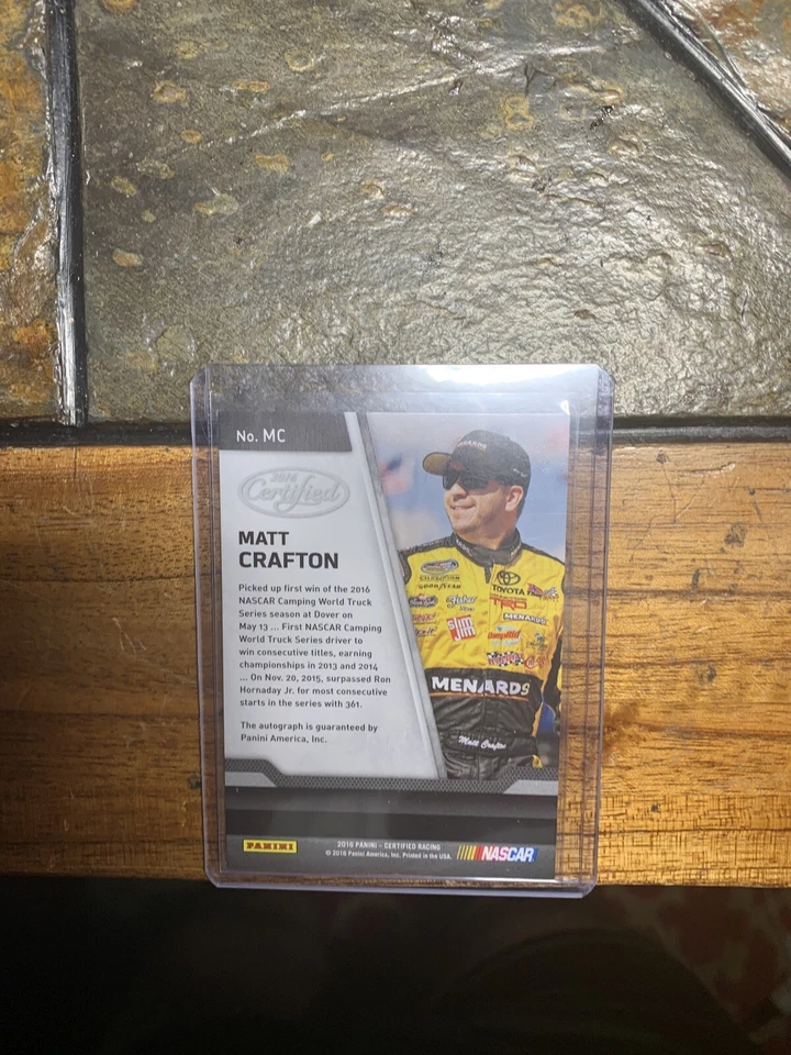 2016 Certified Matt Crafton Auto Orange #48/75 - Image 2 of 2