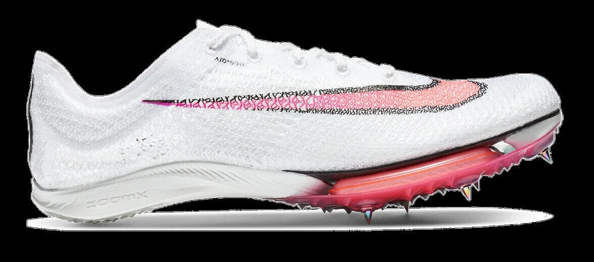 White nike sprint best sale spikes