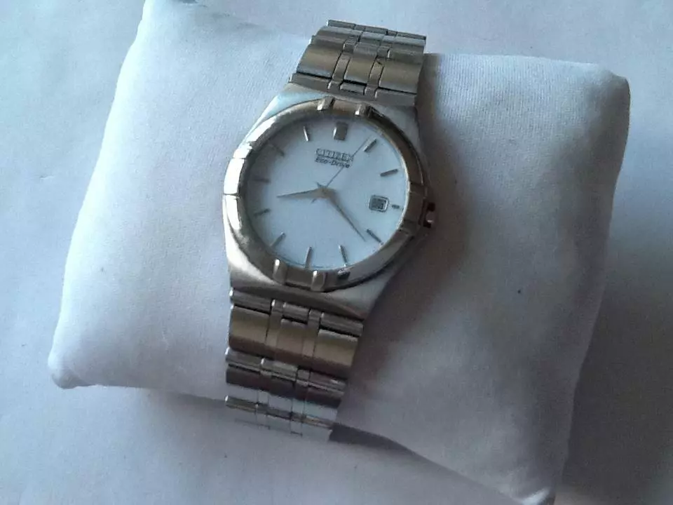 Mens white face store citizen watch
