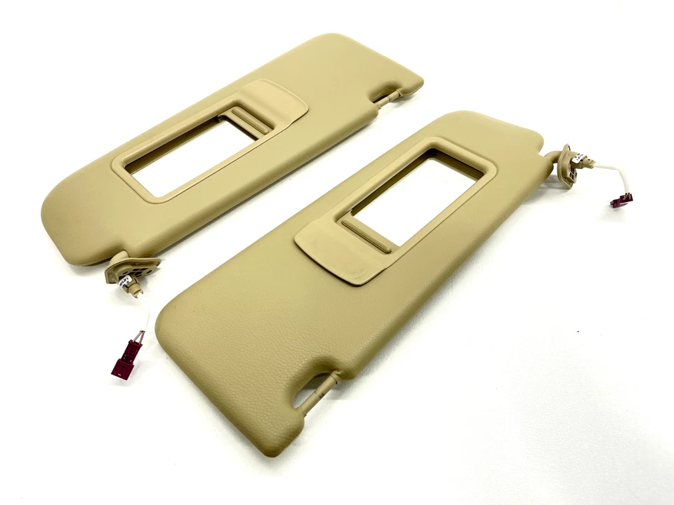 BMW X1 E84 2012-2015 beige izquierdo derecho parasol con juego de espejos OEM Foto 3 de 4