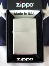 Zippo Regular Street Chrome Lighter NEW! / NEVER STRUCK!