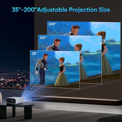 Versatile Projector with WiFi/Bluetooth - 4K Supported, Immersive Home Theater - Picture 7 of 8