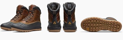 Nike ACG Woodside II Black Brown Waterproof Leather Shoes Boots Mens 525393