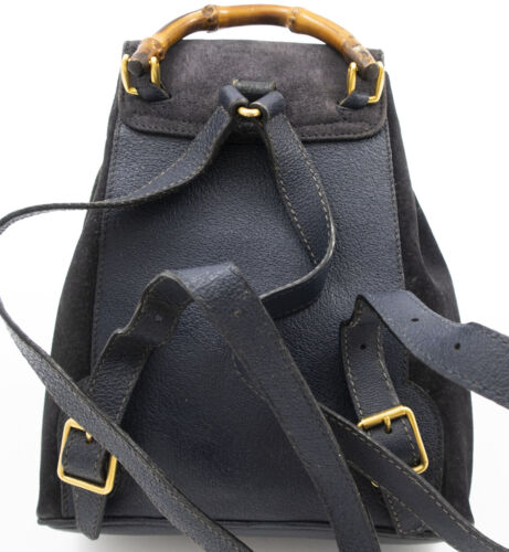 GUCCI RUCKSACK BACKPACK BAMBUS BAMBOO HANDTASCHE HAND BAG TASCHE WILDLEDER RAR - Bild 2 von 11