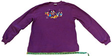 VTG Disney Store Mickey, Minnie, Goofy, Donald, Daffy, Pluto Sweater Purple M