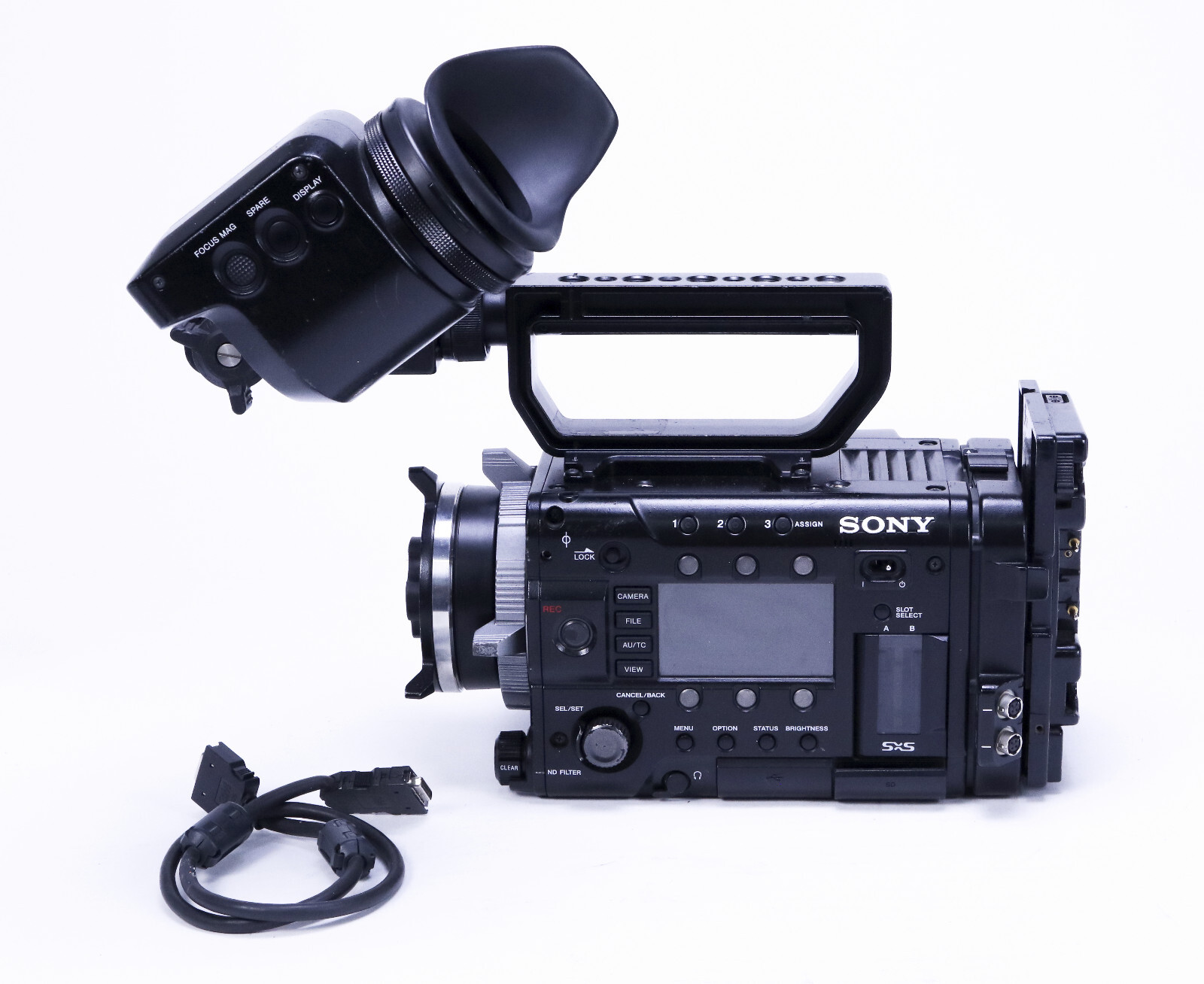 Sony PMW-F55 CineAlta 4K Camera w/ EL-100 EVF, Audio Module,