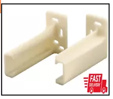 Drawer Track Back Plate, 3/8 In. X 1 In., Plastic, White (1-pair) | R Inch Pai