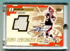 2000 Tim Couch UD Game Jersey Auto