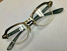B  L Vintage 12K GF Horn Rim Eyeglasses Bausch  Lomb Brown Frames 18-46 5 3/4