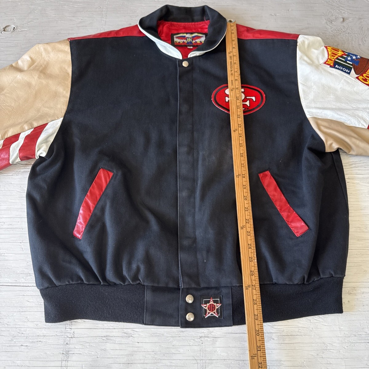 Vintage 90s NFL Jeff Hamilton San Francisco SF 49ers Letterman