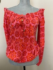 JUICY COUTURE Y2K OFF THE SHOULDER TERRY BLOUSE. SMALL S