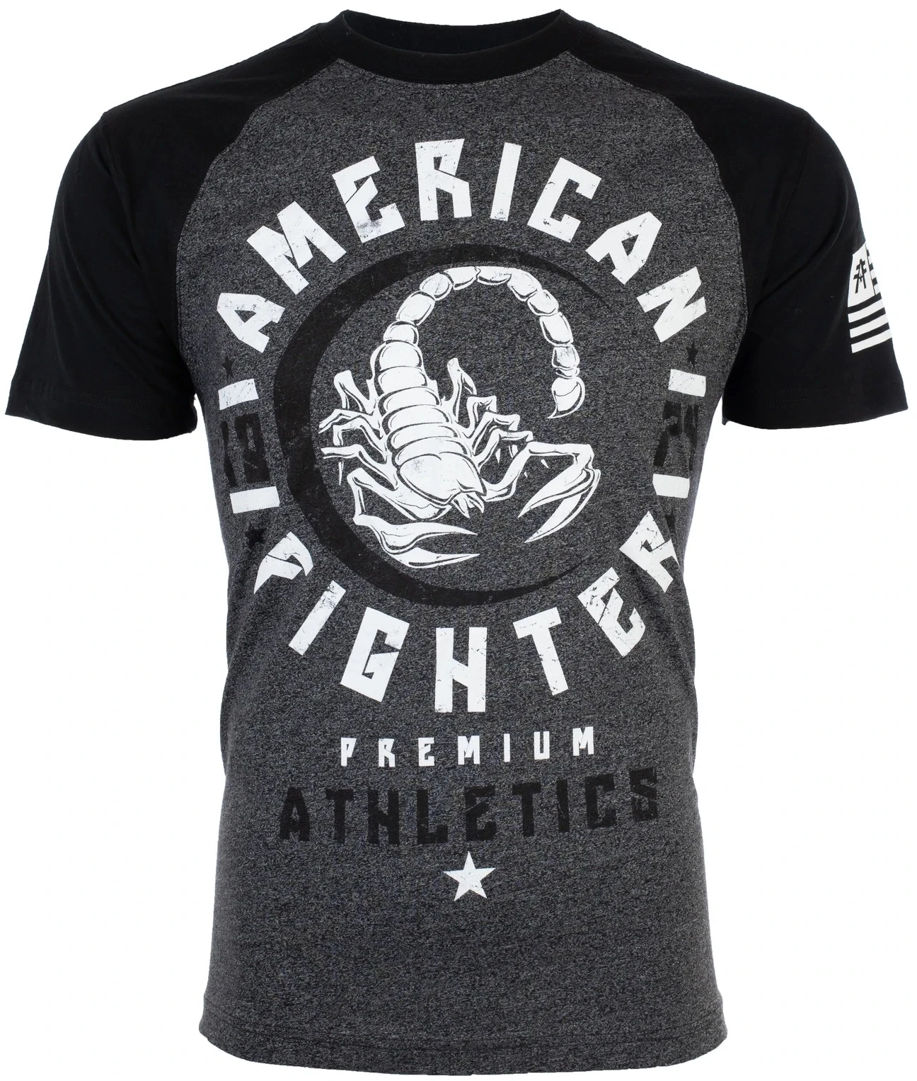 American Fighter Mens T-Shirt MICHIGAN Athletic BLACK GREY Biker MMA