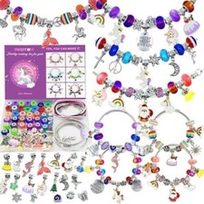 Charm Bracelet Making Kit for Girls Ages 6-12, Arts and Crafts Jewelry Kit