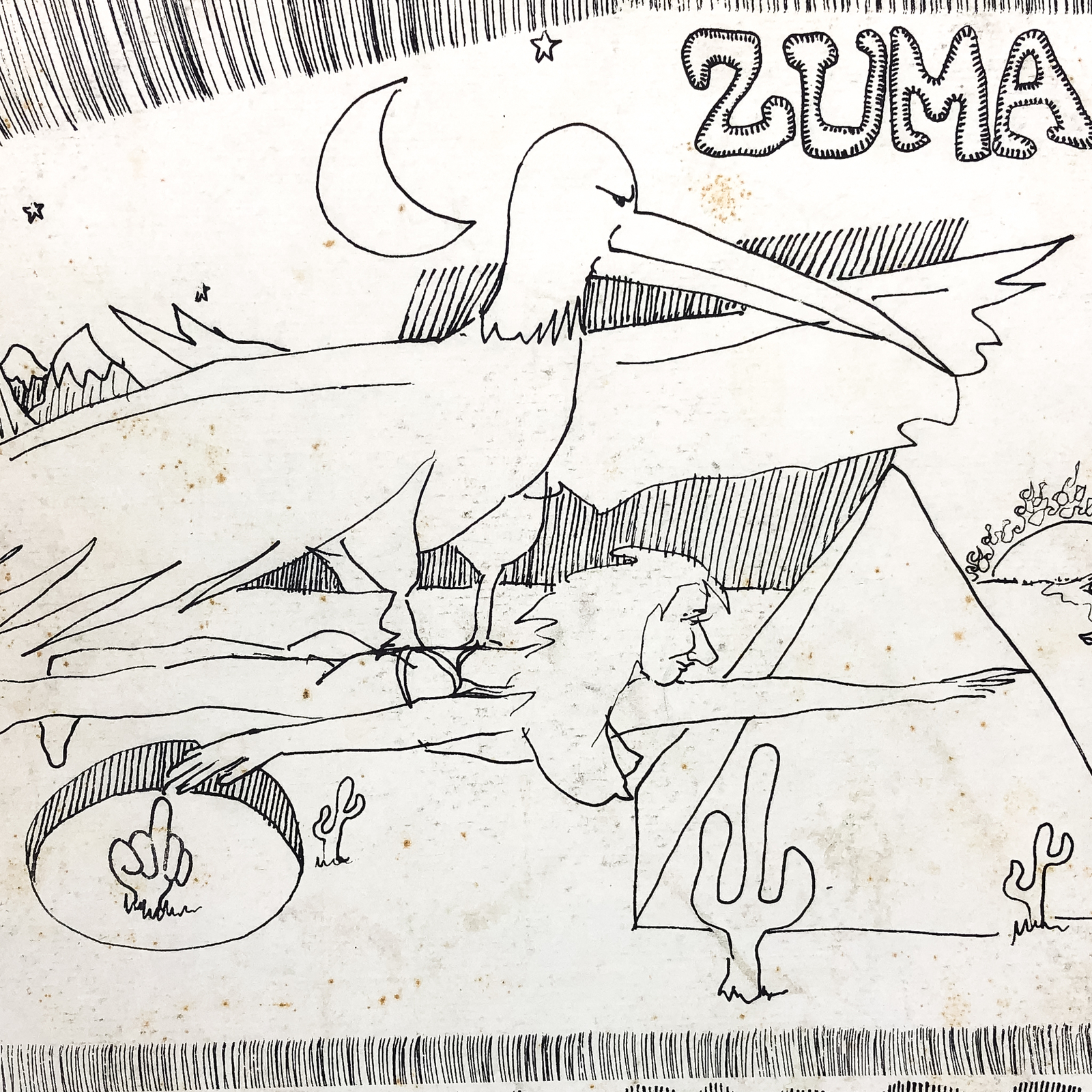 Neil Young Zuma Record LP Vinyl MS 2242 Warner Bros 1975 Original Inner ...