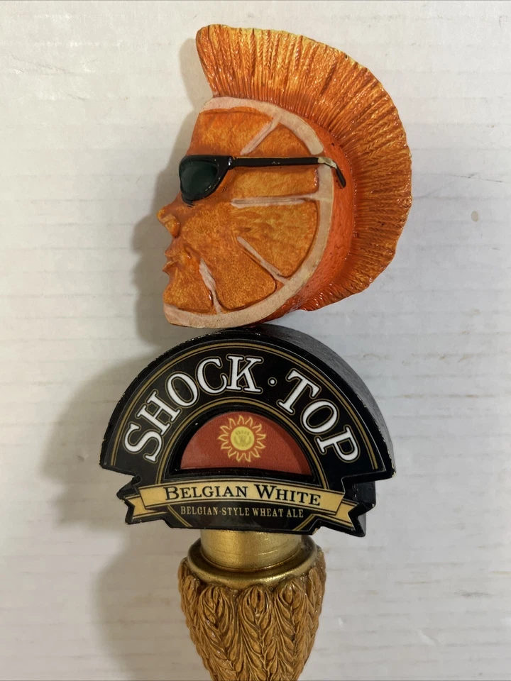 Shock Top Belgian White 10in Mohawk Orange Slice Beer Tap Handle - Image 3 of 4