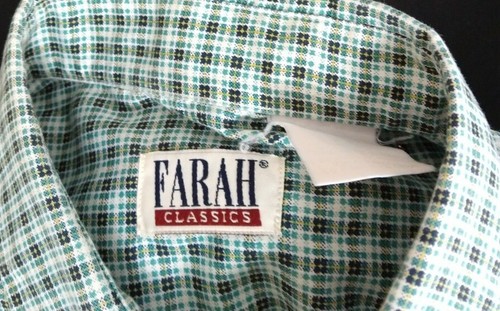 Mens FARAH Classics Short Sleeve Button Front Shirt Pocket Large - Picture 3 of 3