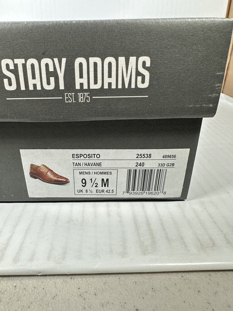 Stacy Adams Esposito Cap Toe Oxford Shoe Animal Print Tan  display picture 1