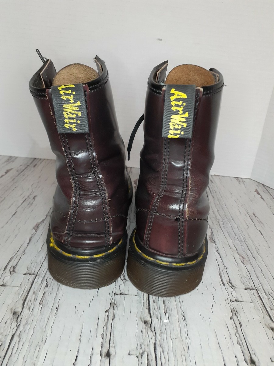 Vintage Y2K 90s Original Dr. Doc Martens 5 Burgundy Grunge Boots