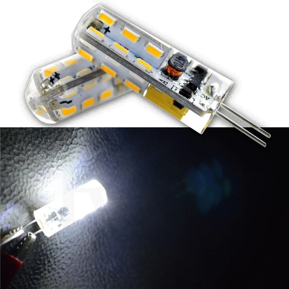 2PCS Fit AC/DC 12V G4 HALOGEN BULBS Light Globe Bright White 6400K Bi-Pin Led - Image 3 of 4