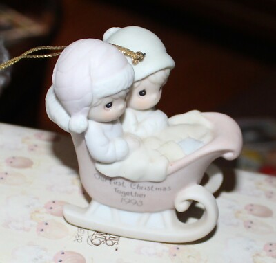* Precious Moments - OUR FIRST CHRISTMAS TOGETHER - 1994 ORNAMENT | eBay