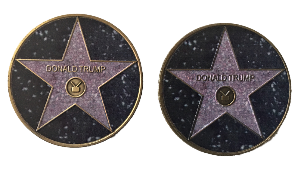 Donald Trump Hollywood Star Challenge Coin (POTUS Bush Obama White House Biden)