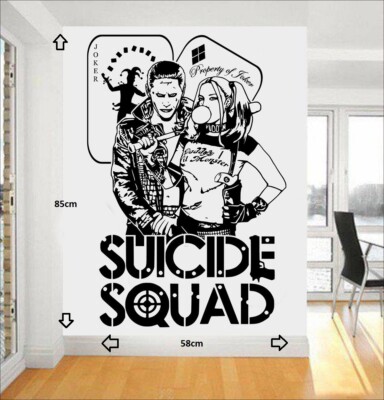 Harley Quinn & Joker DC Comics Suicide Squad Task Force X Wandbild Aufkleber/Decal