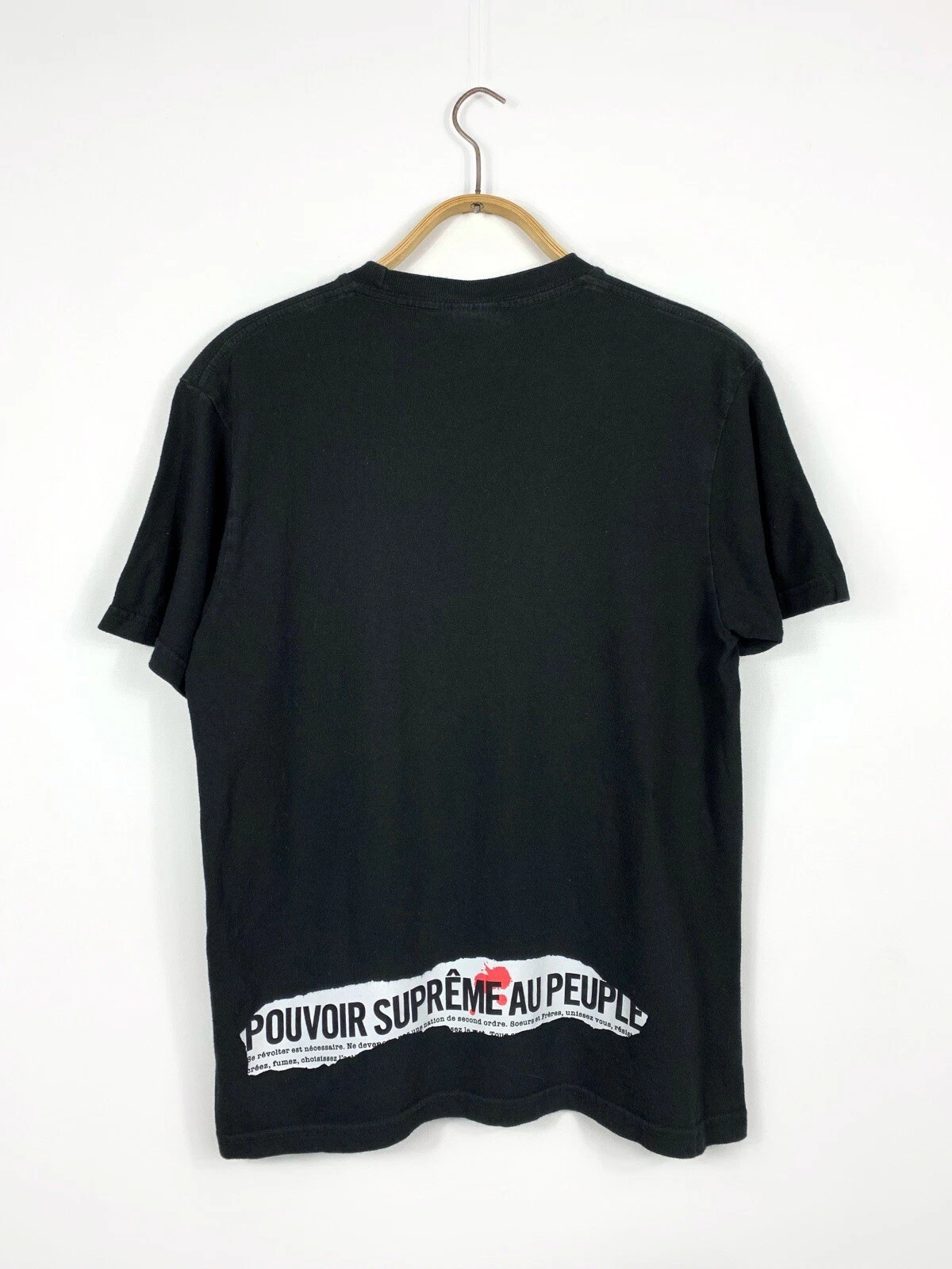 T shirt Supreme Logo pouvoir Au peuple SS19 taille S noir