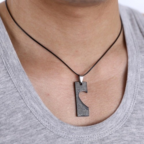 Collana Uomo Donna 2 in 1 Love Fidanzati Amiche del Cuore in Acciaio - Foto 5 di 18