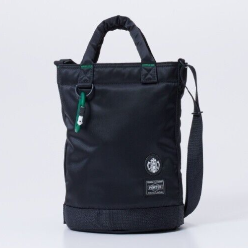 Starbucks Japan x PORTER Coffee Bean Shape Drum Bag Black S Size NEW - Picture 1 of 9