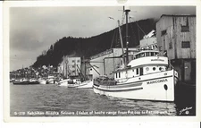 POSTCARD  RPPC KETCHIKAN ALASKA SEINERS - PHOTO BY SCHALLERER