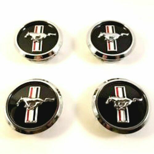 4 2 1/2" Ford Mustang Cobra Bullitt Running Horse TriBar Pony Wheel Center Caps - Bild 2 von 12