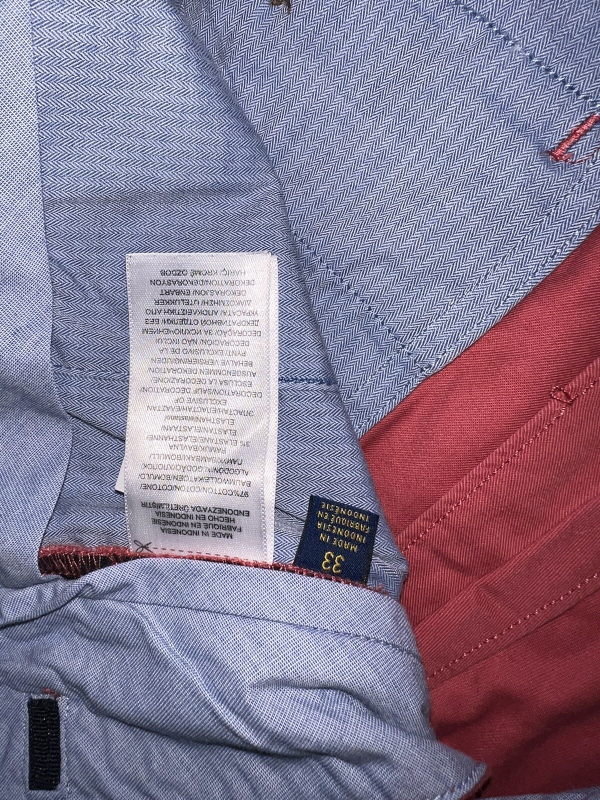 Polo Ralph Lauren Men's Red Slim Fit Chino Shorts W33 Excellent RRP £109 image 6