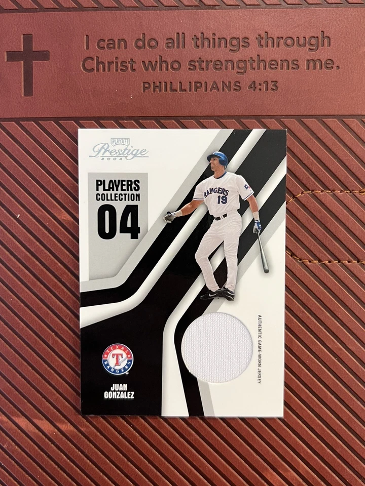 2004 Playoff Prestige Players Collection Juan Gonzalez Game Worn Jersey *NM-MT* - Image 2 of 3