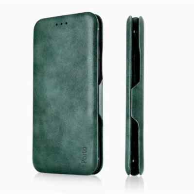 FÜR REALME 14X 5G - PORTO Wallet Tasche Buch FormCase Etui Hülle Cover GRÜN