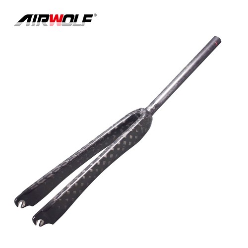 12K 700C Road Bike Full Carbon Fiber Forks 1" Straight Bicycle Fork Threadless - Afbeelding 1 van 12