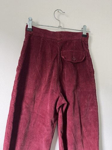 Vintage Corfu Scouts Corduroy Retro Pants Red Maroon Cord Youth Unisex Waist 23” - Picture 6 of 13