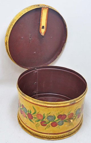 Vintage Iron Storage Tool Box Original Old Hand Crafted Floral Painted - Picture 7 of 9