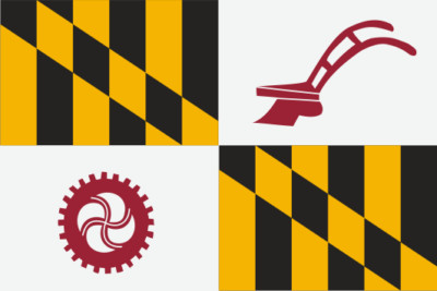 Fahne Flagge Baltimore County (Maryland) 40 x 60 cm Bootsflagge Premiumqualität