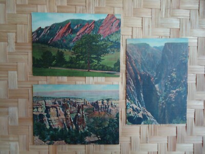 3 VTG Mini Prints Colorado Flatirons Boulder Monoliths Monument & Black Canyon