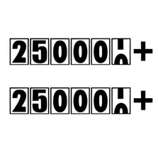 250000 + Miles Window Decal Bumper Sticker Import Truck Diesel 4x4 Ranger 250k