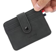 Ultra Slim ID Card Holder Minimalist Wallet Men Mini Bifold Front Pocket US