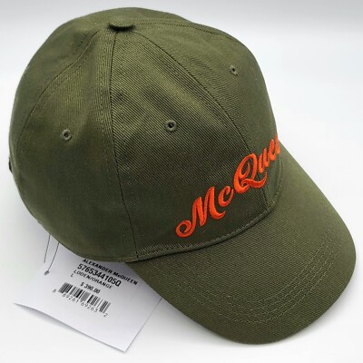 $390 / NEW Alexander McQueen Embroidered Logo Adjustable Cap 