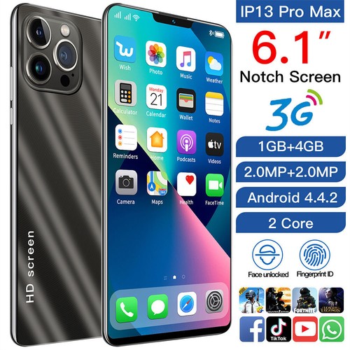 Android 6.1" FHD,I13 Pro Max, Dual Core & Sim, RAM1GB ROM 4GB Black Smartphone - Picture 2 of 7