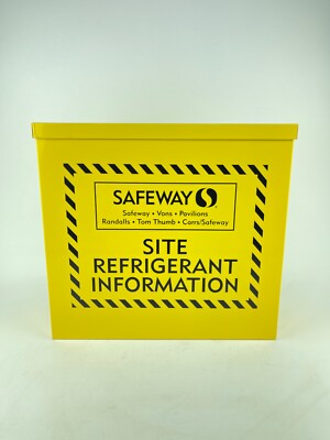 Safeway Site Refrigerant Information MSDS Wall Mount Cabinet, Yellow