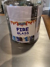 Uniflasy Evergreen Multi Color Reflective Fire Glass Tempered 1/2” 10 Pounds