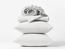 Cotton Bassinet mini crib Sheets 17 x 32.5 Ivory flannel new with tags