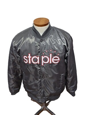 Staple Pigeon Satin Bomber Jacket Size Mens Large