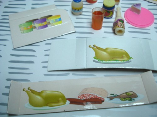 Vtg Barbie Dream House 70s 80s Doll Home KITCHEN FOOD REFRIGERATOR Cardboard Bit - Picture 5 of 12